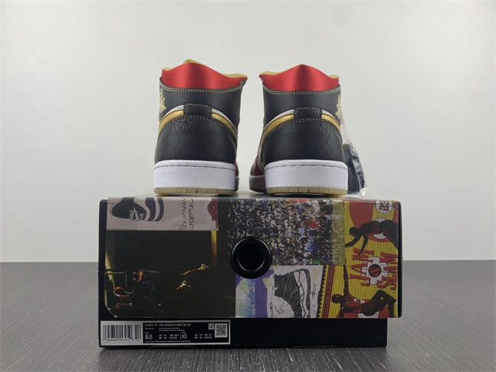 Jordan 1 Mid XQ White Black Sport Red DV0576- Refined 3694