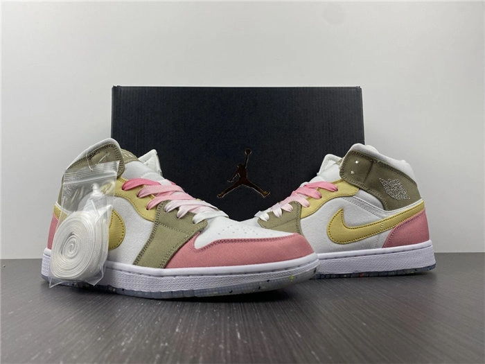 OdorResistant Jordan1 Mid SE Pastel Vivid Green Grind  DJ0338- 3706