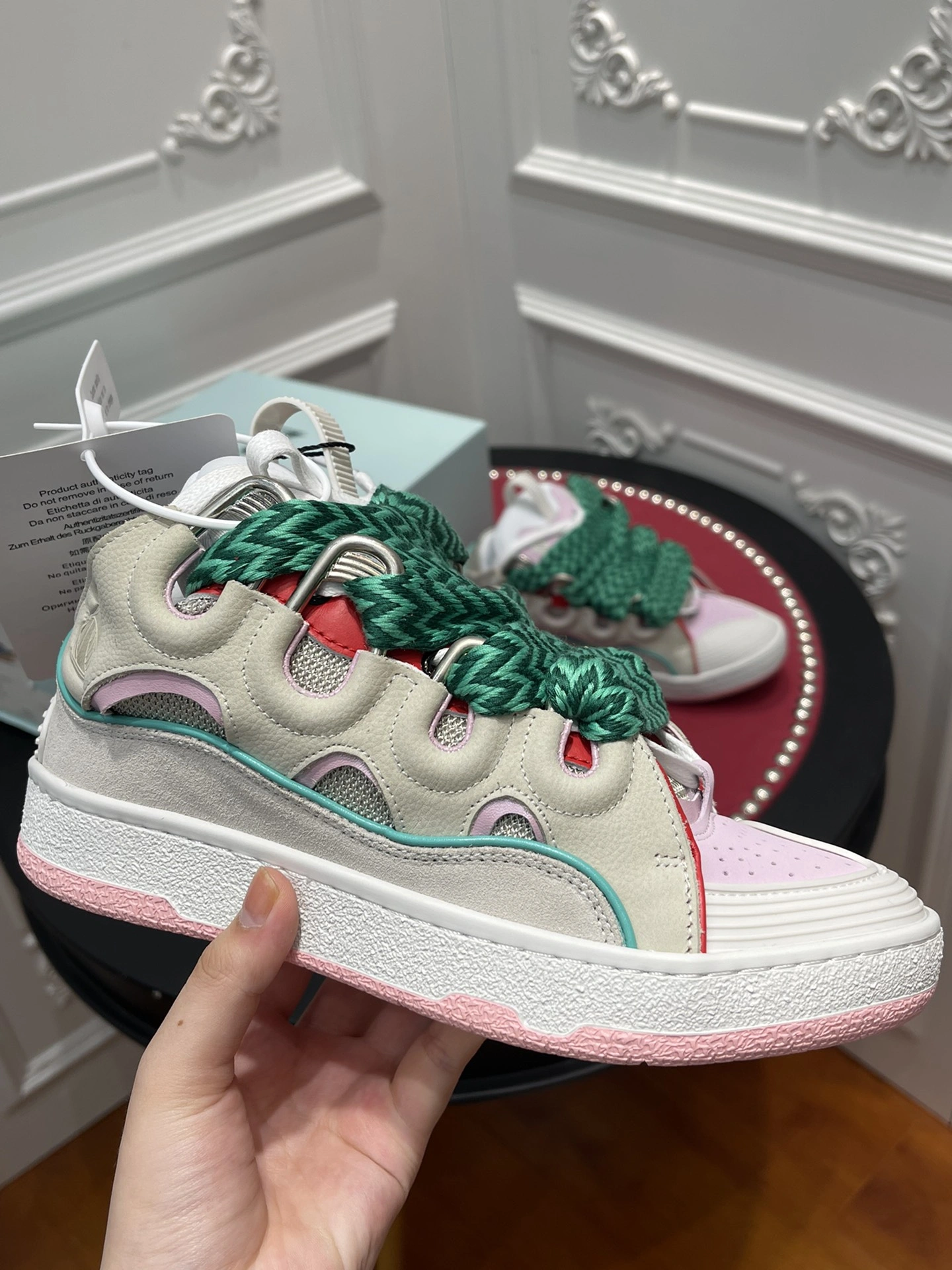 Lanvon Curb SneakerBeige Pink FM-SKRK11-DALL-P Practical 843