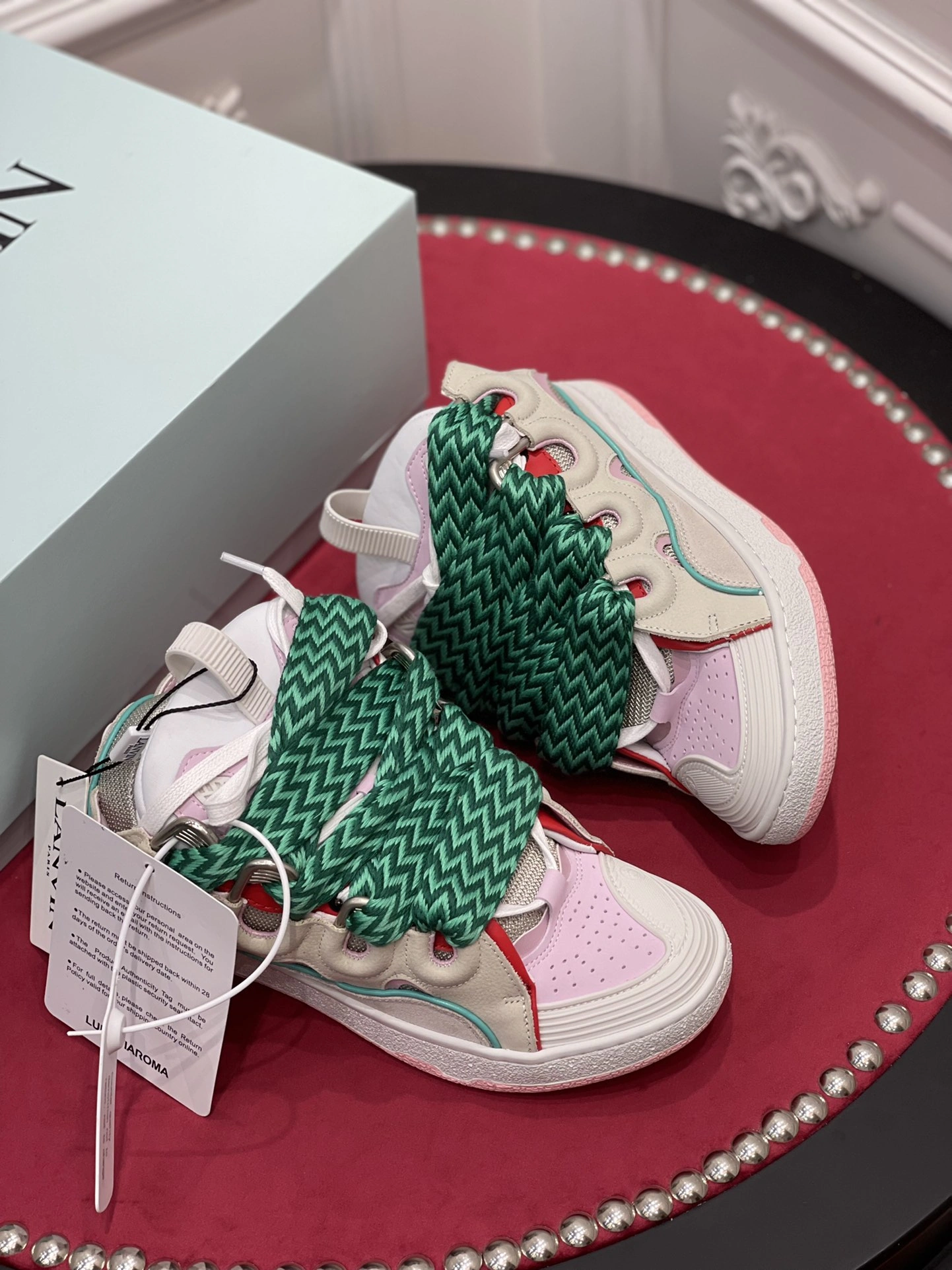 Lanvon Curb SneakerBeige Pink FM-SKRK11-DALL-P Practical 843