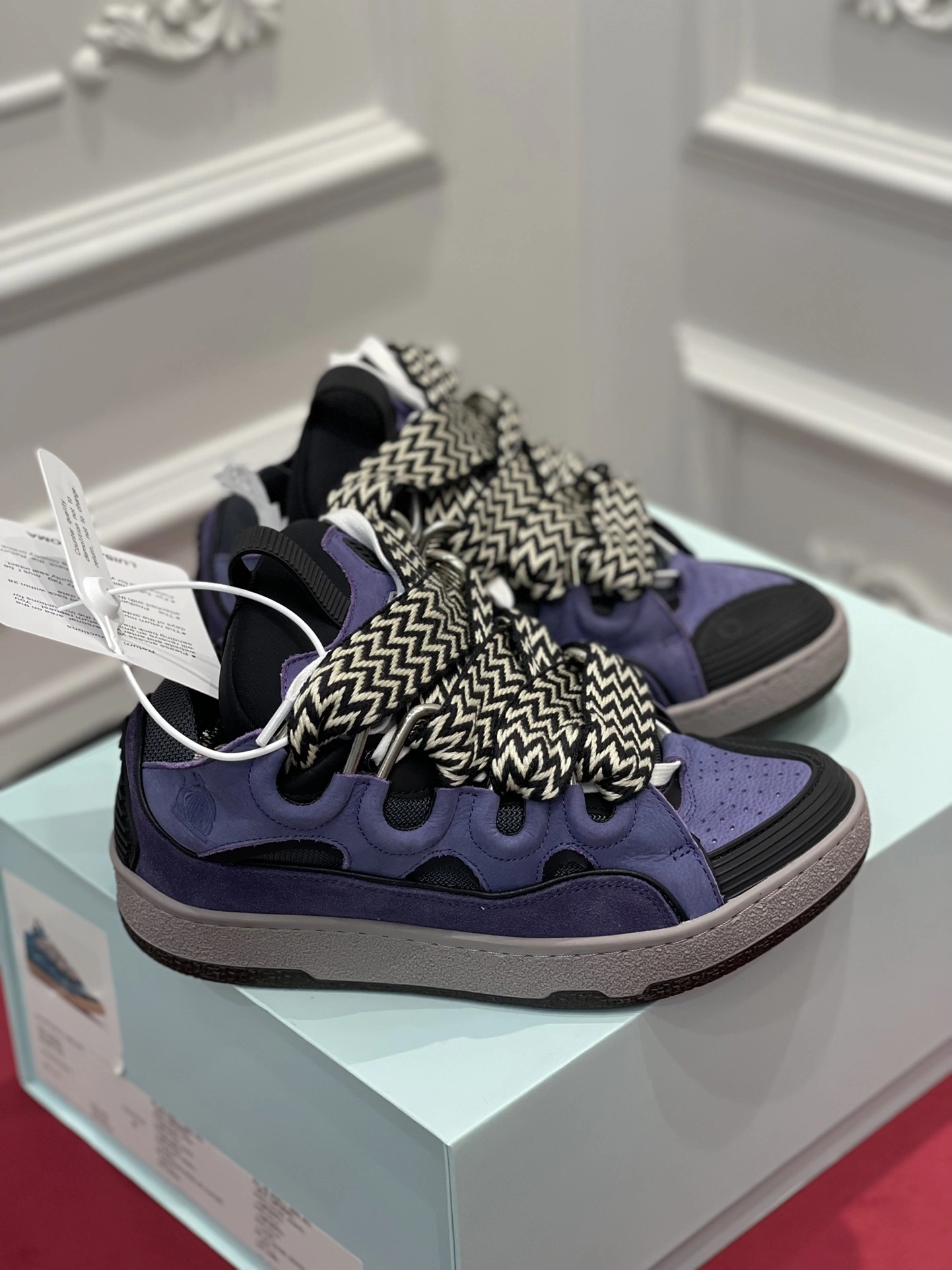 Lanvon Curb SneakerPurple Black FM-SKRK11-DRAG-E Breathable 837