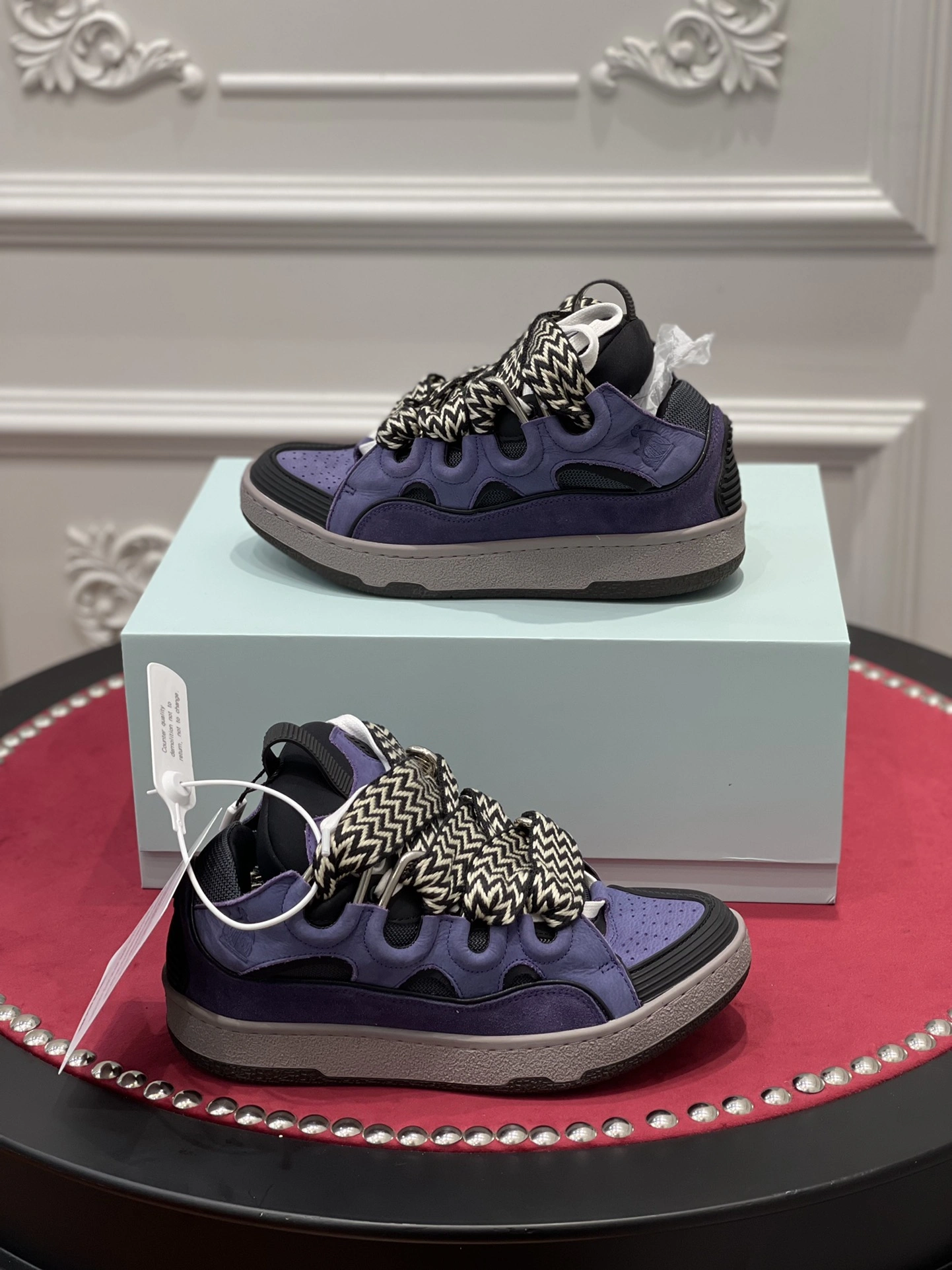 Lanvon Curb SneakerPurple Black FM-SKRK11-DRAG-E Breathable 837