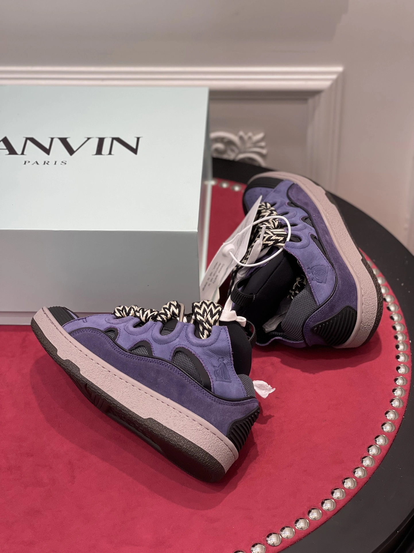 Lanvon Curb SneakerPurple Black FM-SKRK11-DRAG-E Breathable 837