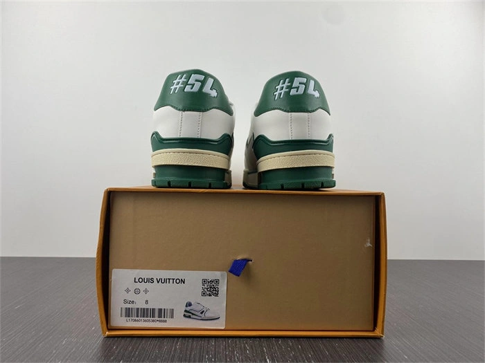 Luis Vitton LV Trainer Sneaker Low White Green 1A54HM FashionForward 1706