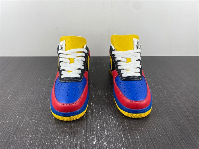 Nike Air Force 1 Luis Vitton Red and Yellow Elegant 5132