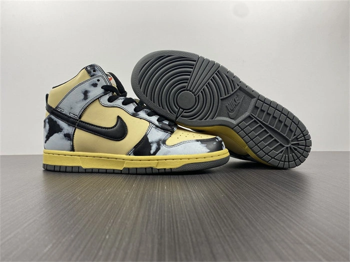 Elegant Nike Dunk High 1985 Black Acid Wash DD9404- 4780
