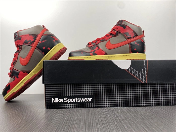 Nike Dunk High 1985 Red Acid Wash DD9404- Seasonal 4779