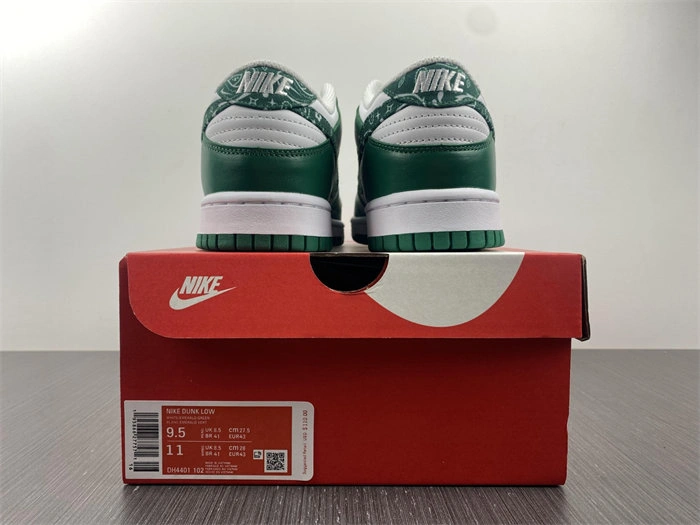 Elegant Nike Dunk Low Essential Paisley Pack Green DH4401- 4763