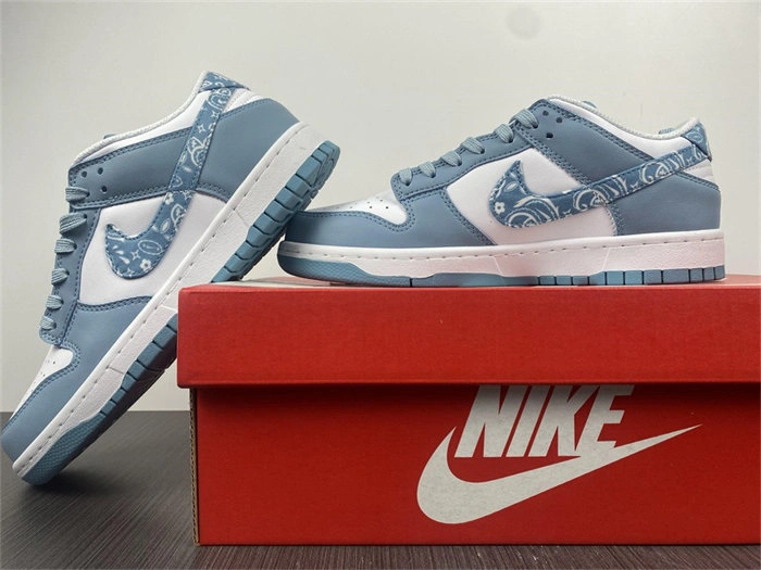 Nike Dunk Low Essential Paisley Pack Worn Blue DH4401- Sleek 4764