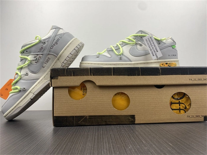 Packable Nike Dunk Low Off-White Lot 43 DM1602- 5085