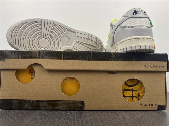 Packable Nike Dunk Low Off-White Lot 43 DM1602- 5085