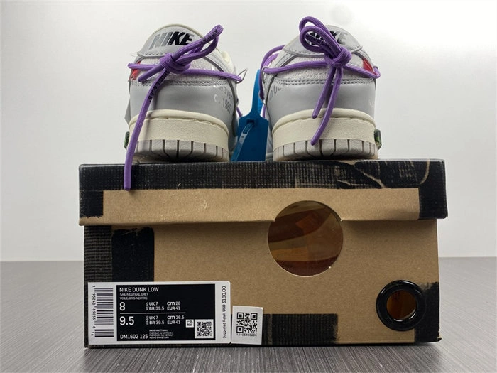 WrinkleFree Nike Dunk Low Off-White Lot 47 DM1602- 5083