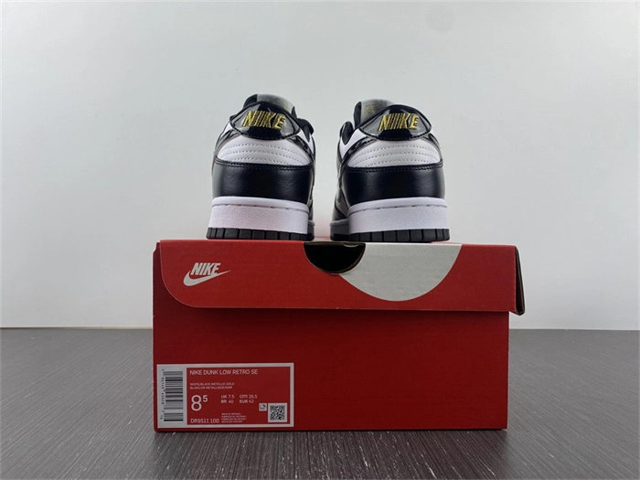 Refined Nike Dunk Low World Champs Black White DR9511- 4677