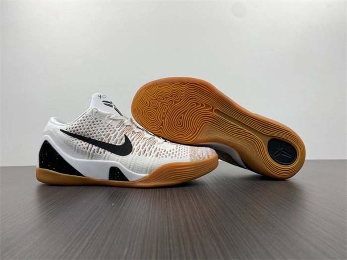 Vibrant Nike Kobe 9 Elite  Low HTM Milan White Multi-Color 698595- 5014