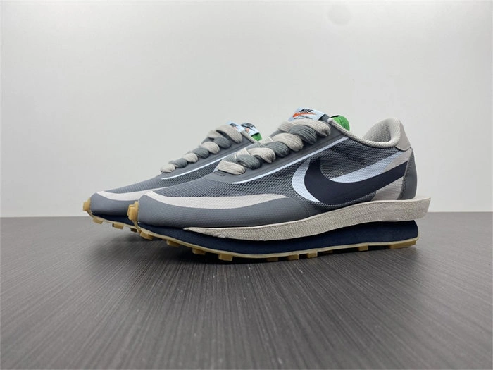 Popular Nike LD Waffle sacai CLOT Kiss of Death 2 Cool Grey 5227