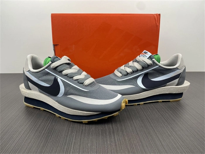 Popular Nike LD Waffle sacai CLOT Kiss of Death 2 Cool Grey 5227
