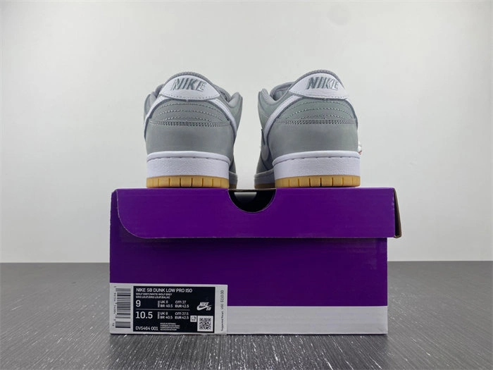 Neat Nike SB Dunk Low Pro ISO Orange Label Wolf Grey Gum DV5464- 4654