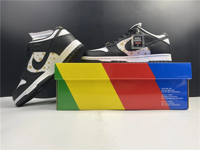 OdorResistant Nike SB Dunk Low Supreme Stars Black DH3228- 4868